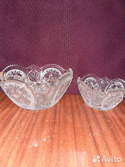 Вазочки хрустальные времён СССР