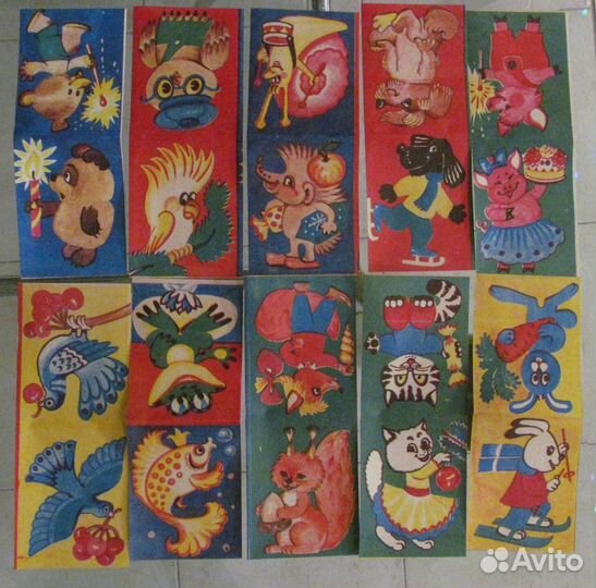 Флажки ёлочные СССР. бумажная гирлянда новогодняя