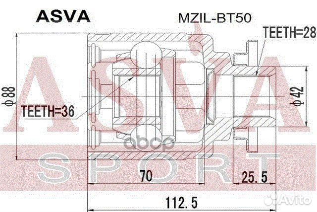 ШРУС внутренний перед лев mazda/ BT-50 2006