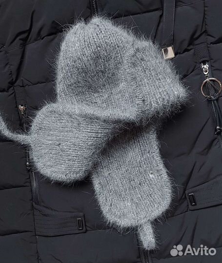 Шапка Ушанка В наличии. Ангора.Ручная работа