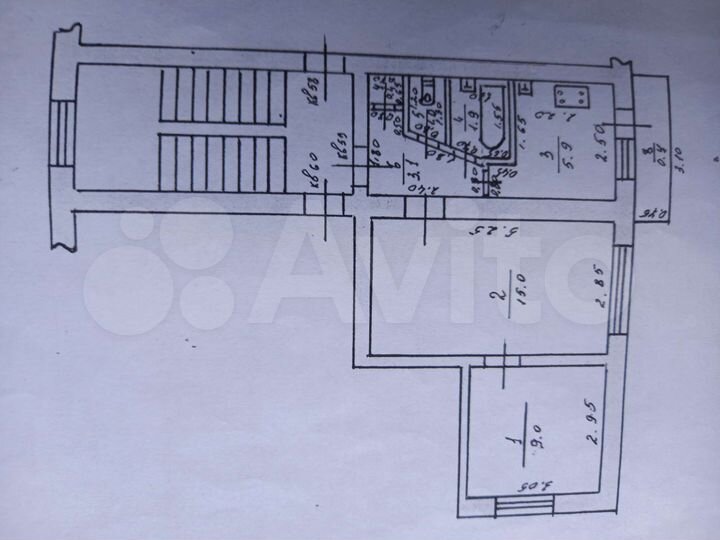 2-к. квартира, 37 м², 5/5 эт.