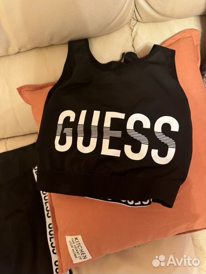 Спортивный костюм в зал guess (лоссины + топ)