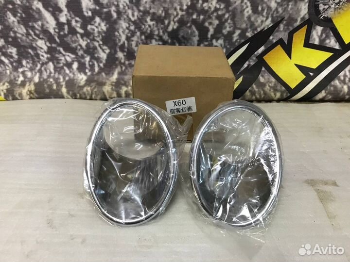 Накладки противотуманных фар хром Lifan X60