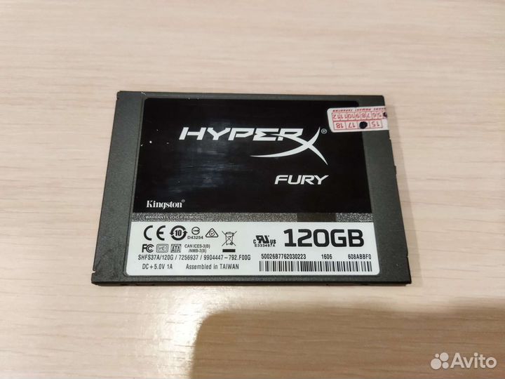 SSD Kingston HyperX Fury 120gb