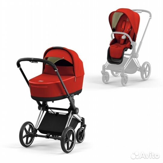 Коляска Cybex Priam IV 2в1 рама chrome black