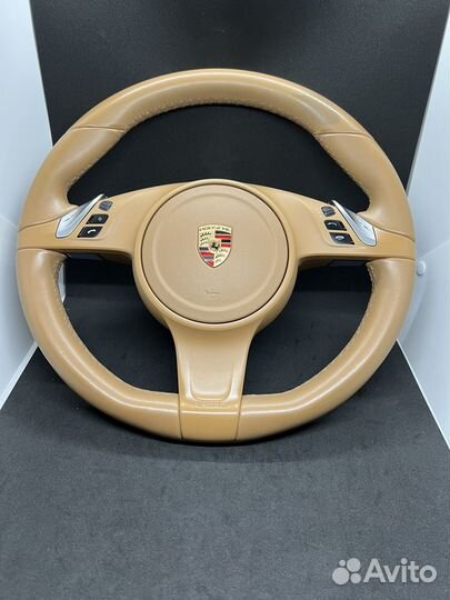 Руль бежевый с подушкой Porsche Cayenne Panamera