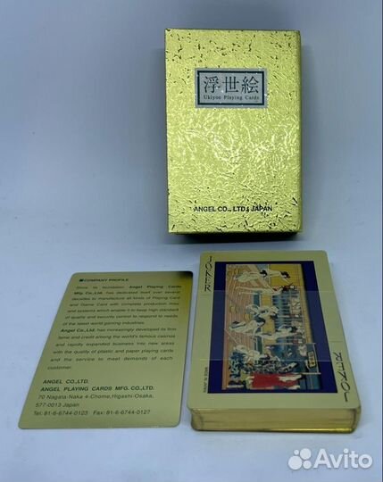 Игральные карты Angel Япония коллекционные золотое