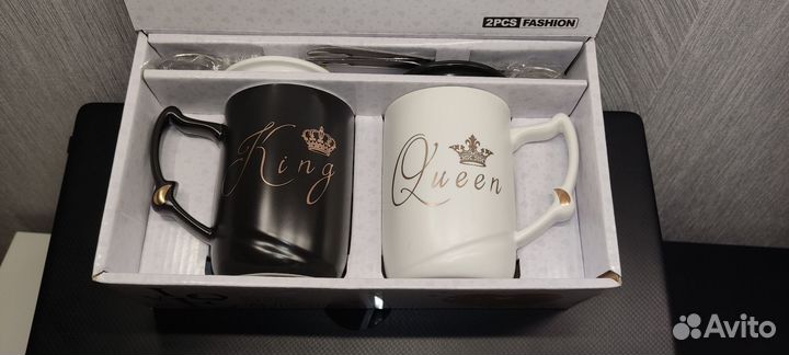 Парные кружки для влюбленных Король и Королева