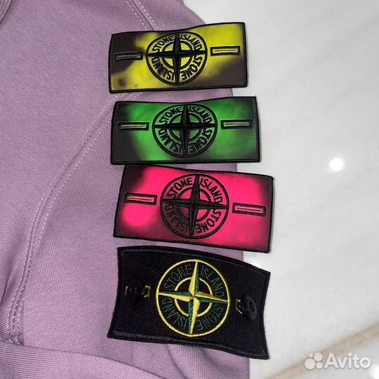 Зип-худи Stone Island + термопатч фиолетового цвет