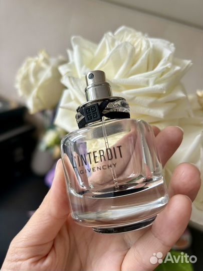 Пустой флакон от духов Givenchy LInterdit желтый