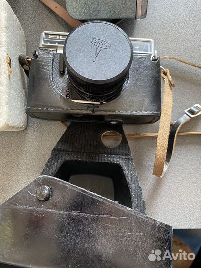 Фотоаппарат Сокол 2 в кожаном чехле СССР