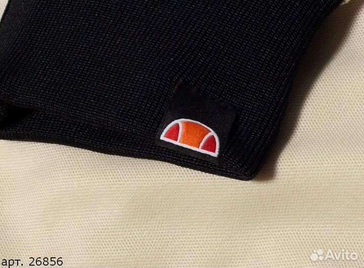 Орининальная олимпийка Ellesse white top Бежевая