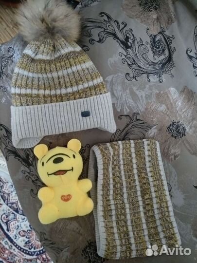 Комплект шапка и снуд зимний