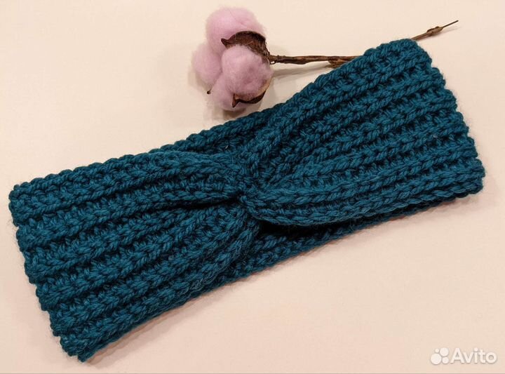 Вязаная повязка на голову