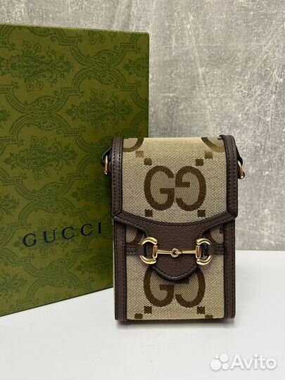 Сумка gucci натуральная кожа