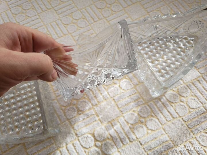 Набор салатников хрустальный