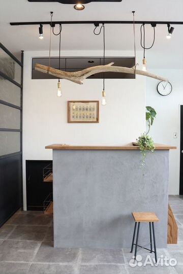 Стойка ресепшн в стиле лофт, мебель для салона кра