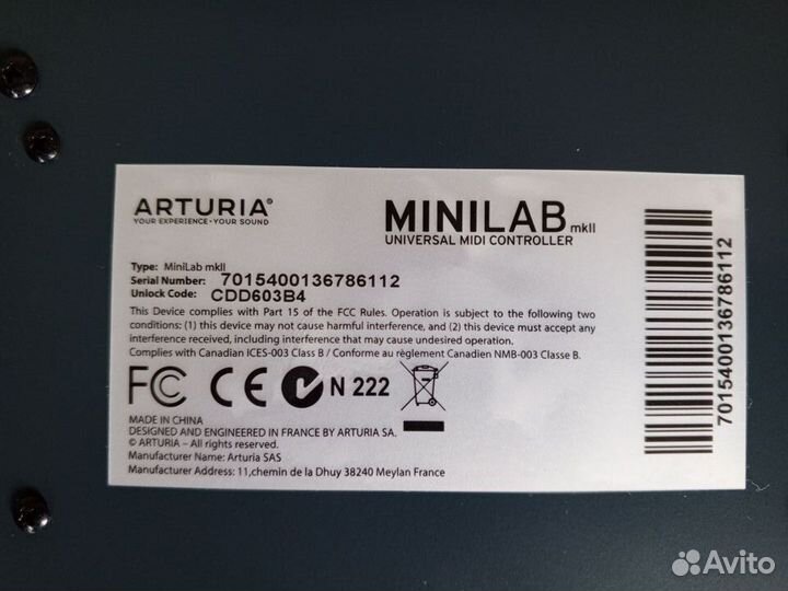 Midi-клавиатура Аrturia Minelab mk2