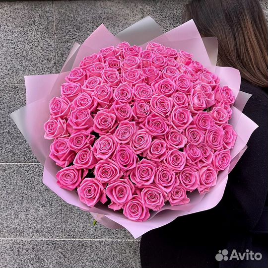 Монобукет из 75 роз