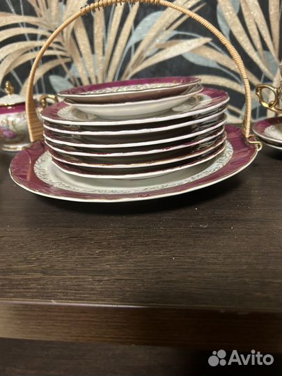 Сервиз чайный, кобальт, винтаж, Япония