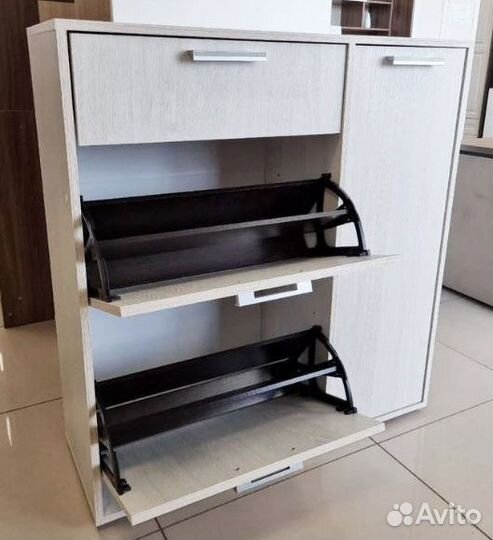 Обувница на 3 ящика+1 дверца Ясень анкор светлый