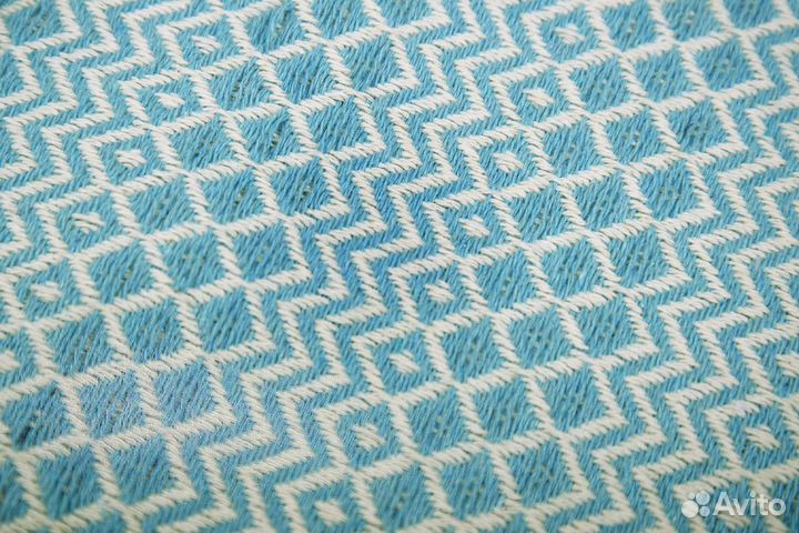 Хлопковый плед Venera 145х200 см, цвет Голубой
