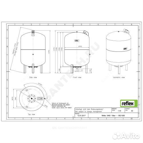 Расширительный бак, G 400/10, G 1 1/4