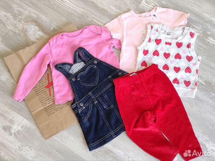 Детские вещи пакетом на девочку 68 74