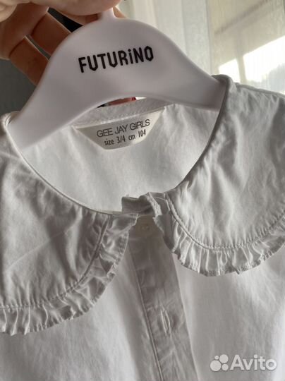 Рубашка белая для девочки 104 размер