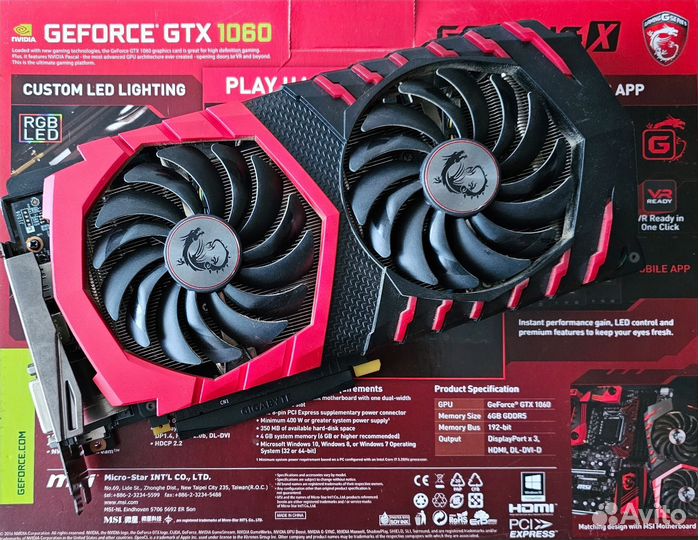 Gtx 1060 6 gb Msi Gaming X