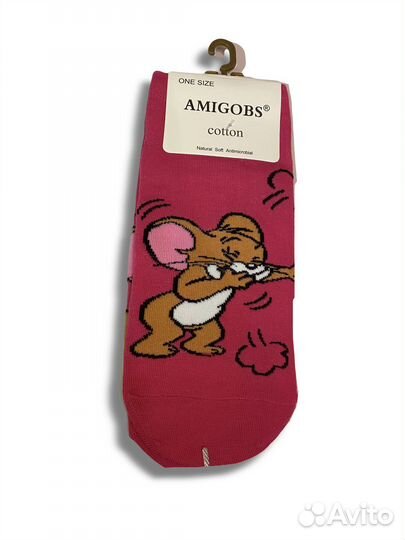 Набор женских коротких носков Том и Джерри 5шт