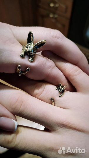 Кольца в виде зверят
