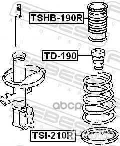 Пыльник заднего амортизатора (toyota carina E A