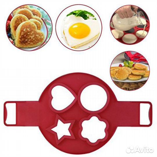 Силиконовая форма Микс для яичницы, блинов, оладий