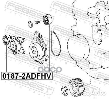 01872adfhv ролик натяжной генератора Toyota Co