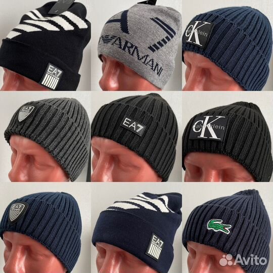 Премиум шапки Lacoste, Calvin Klein,EA7,Paul Shark