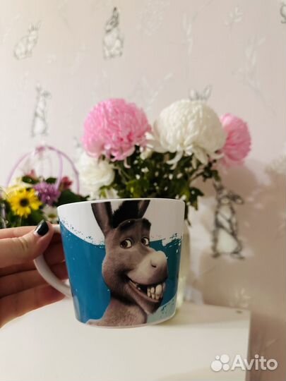 Кружка детская с Ослом из мультфильма «Шрек»