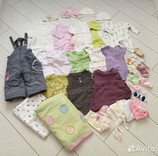 Вещи пакетом на девочку 62-68