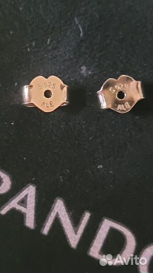 Серьги пусеты Pandora