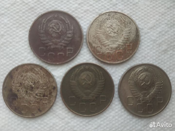 Монеты. СССР ранний 1924-1957. Никель. Пополняемое