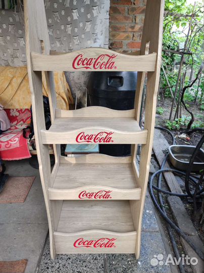 Стеллаж деревянный coca cola