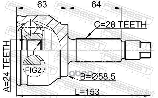 Шрус 0510-MZ5 0510-MZ5 Febest