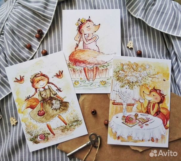 Открытки с лисичками