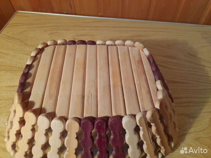 Корзинка интерьерная из дерева