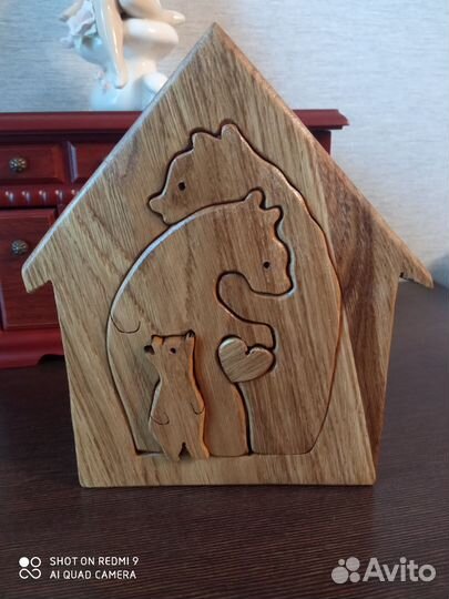 Семейный пазл из дуба