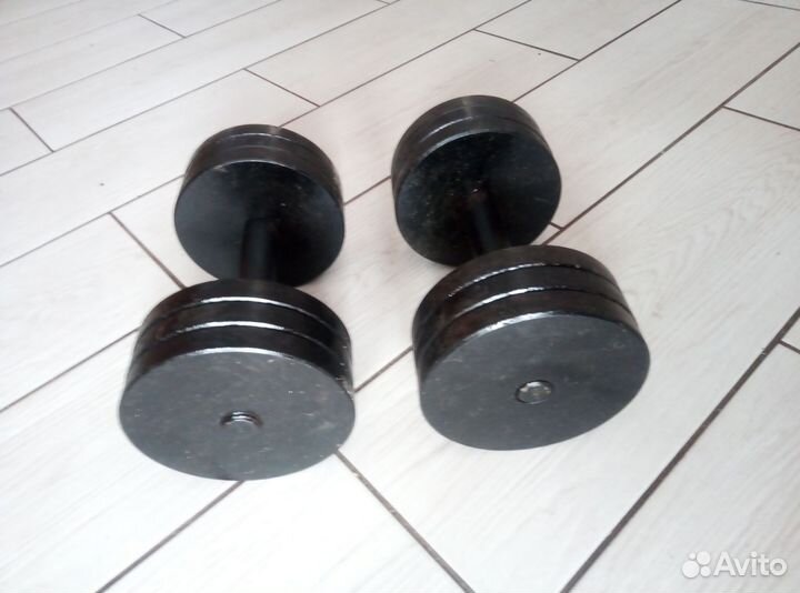 Гантели разборные 15кг каждая и гантеля 10кг
