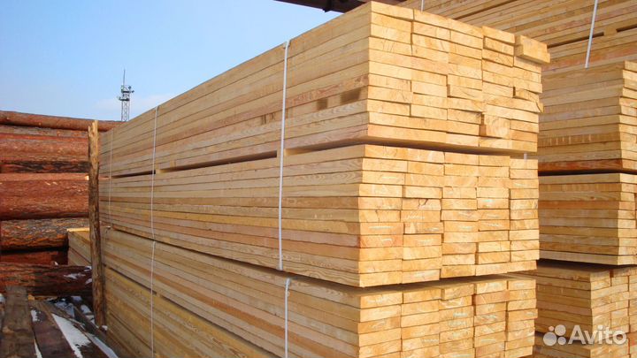 Обрезная доска лиственница 25х100х6000мм