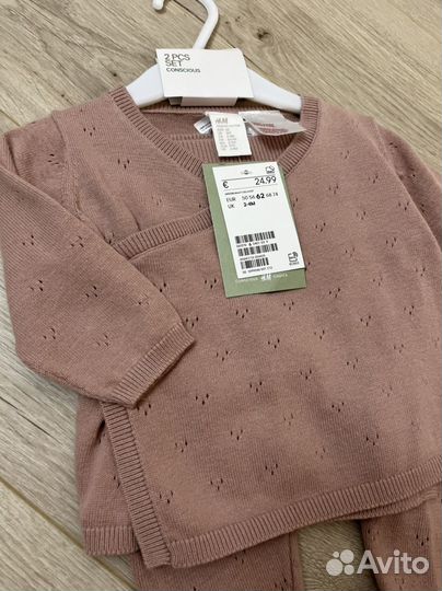 Костюм вязаный h&m 62р новый