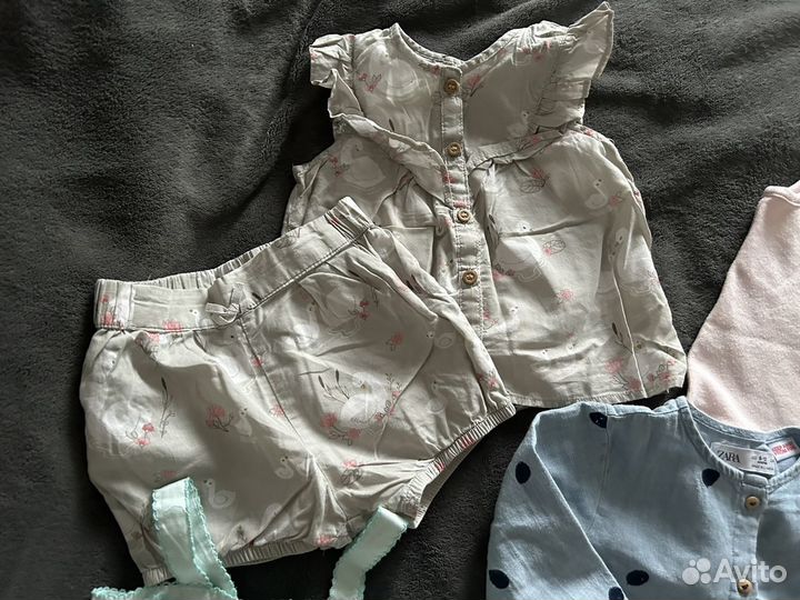 Детские вещи 6-18 месяцев для девочки платье боди