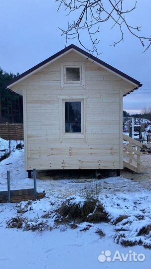 Баня каркасная 5х3 с печкой